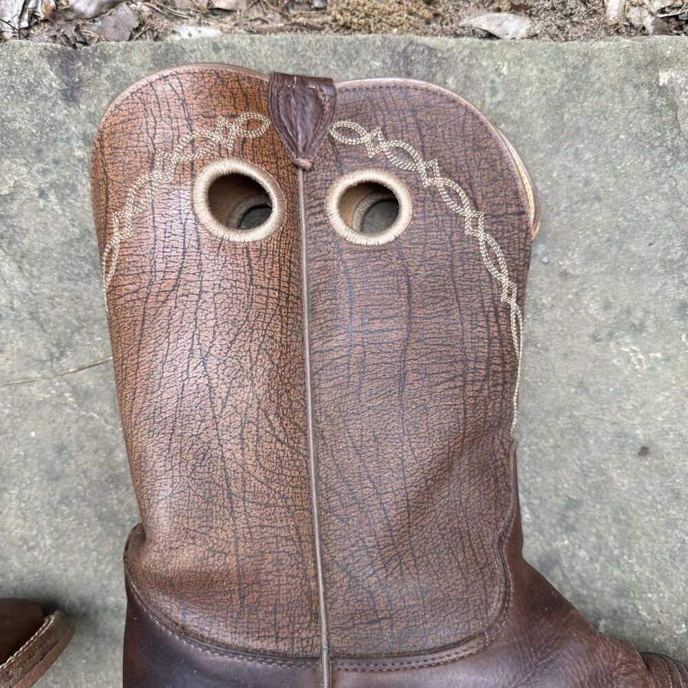 Justin Men's Bent Rail BR773 13D western Cowboy Boot grizzly brown full grain - Picture 6 of 11